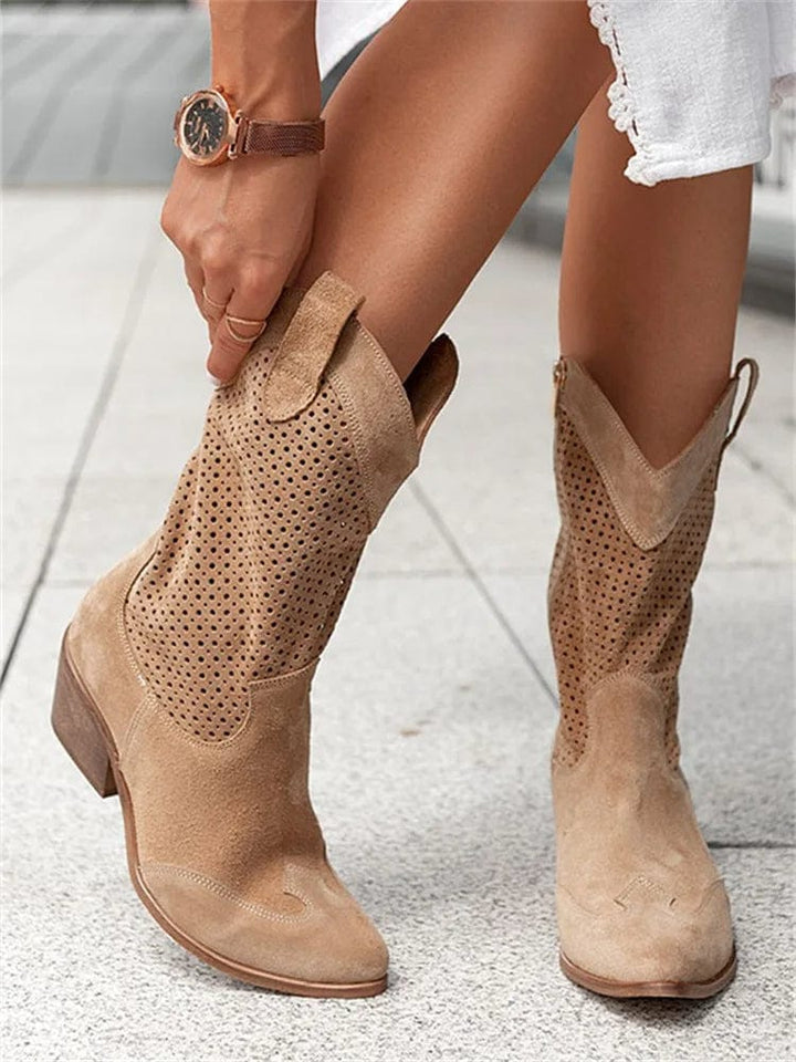 Ellie | Stivali Western Traforati