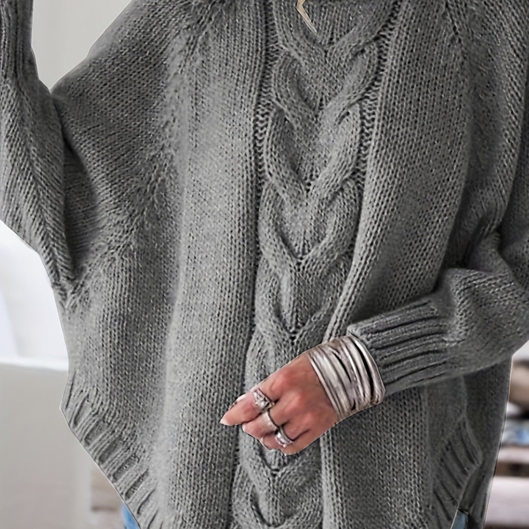 MAGLIONE A COSTINE CON ORLO A CAMPANA PER DONNE