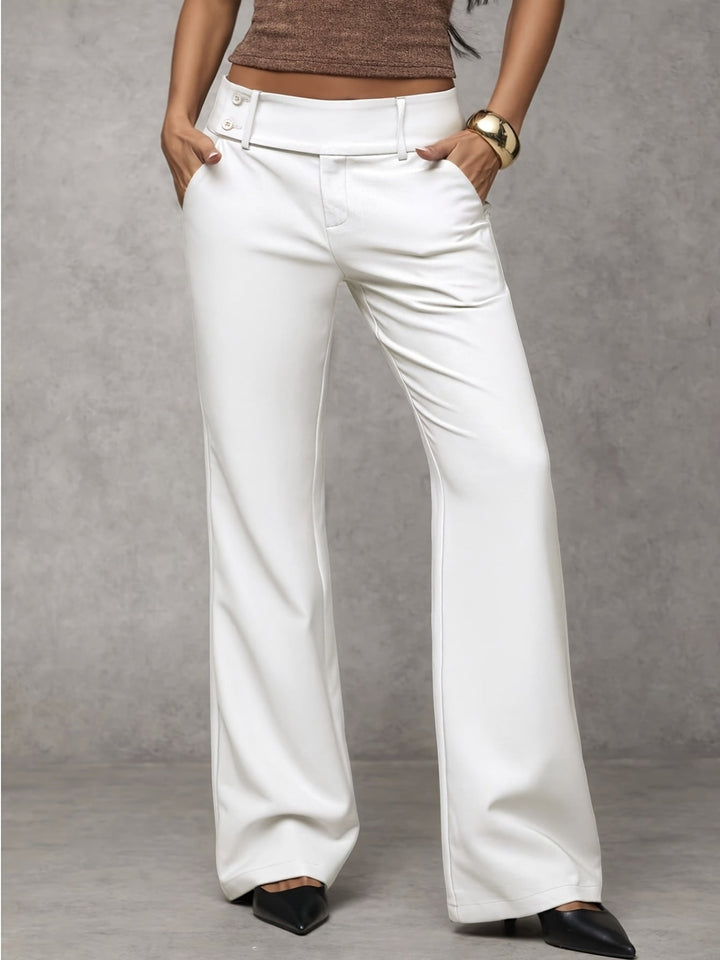PANTALONI FLUIDI CHIC A VITA MEDIA PER DONNE
