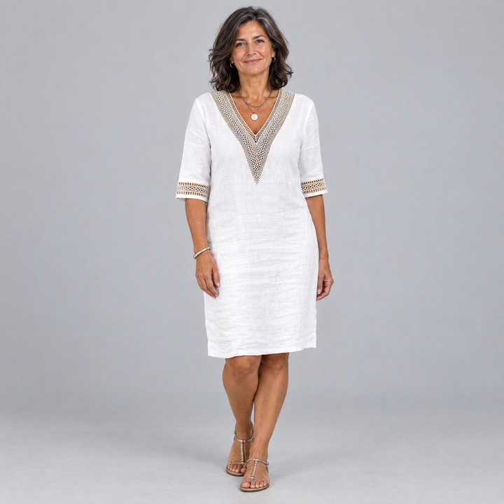 Clara | Abito Estivo Donna in Cotone-Lino – Casual e Chic