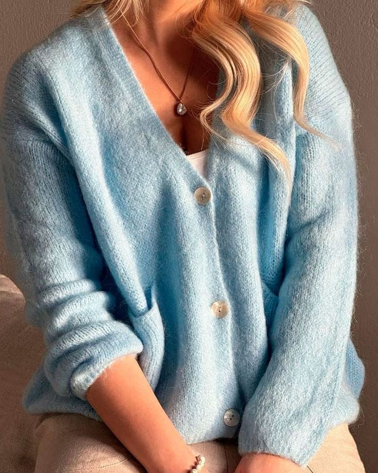 GILET CLASSICO CON COLLO A V E BOTTONI PER DONNE