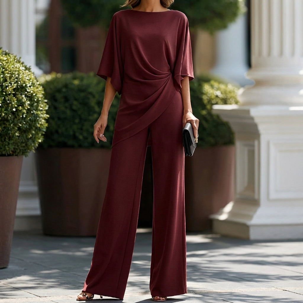 SET DUE PEZZI CON PANTALONI LARGHI DRAPE&