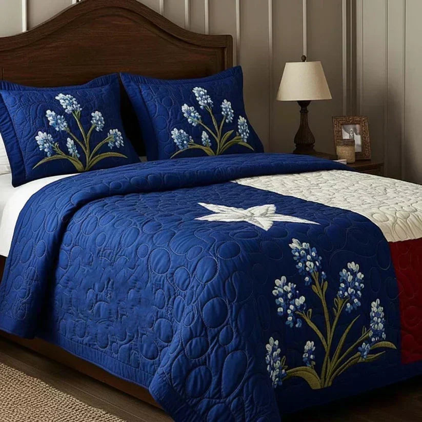 Set Letto Trapuntato 3 Pezzi | Orgoglio del Texas - foto 3