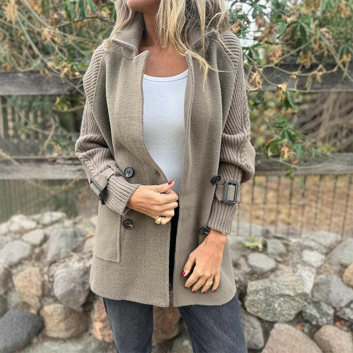 CAPPOTTO LUNGO CON MANICHE A CONTRASTO PER DONNE