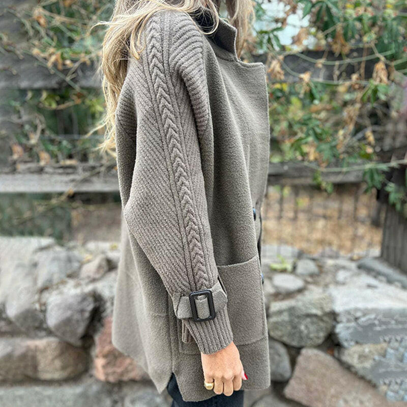 CAPPOTTO LUNGO CON MANICHE A CONTRASTO PER DONNE
