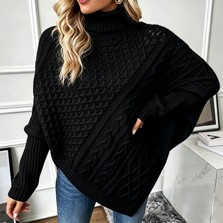 MAGLIONE ASIMMETRICO A TRECCE PER DONNE