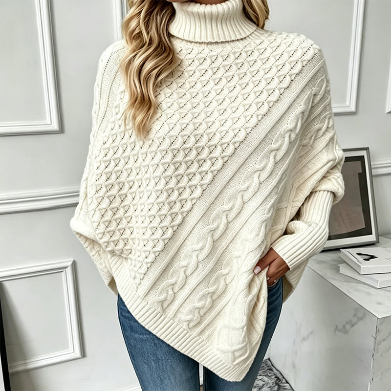MAGLIONE ASIMMETRICO A TRECCE PER DONNE