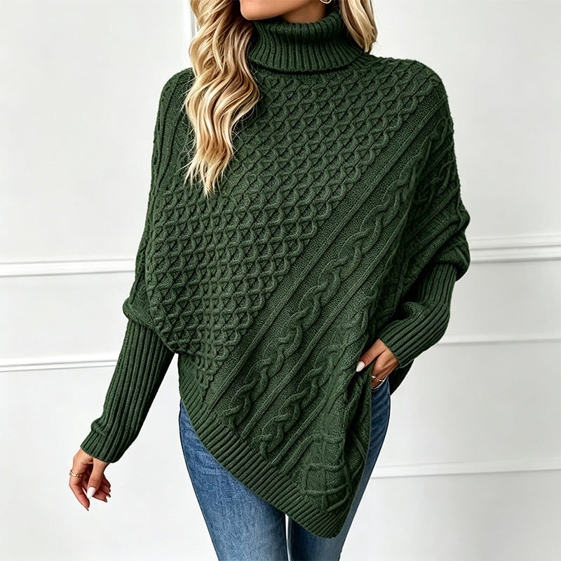 MAGLIONE ASIMMETRICO A TRECCE PER DONNE