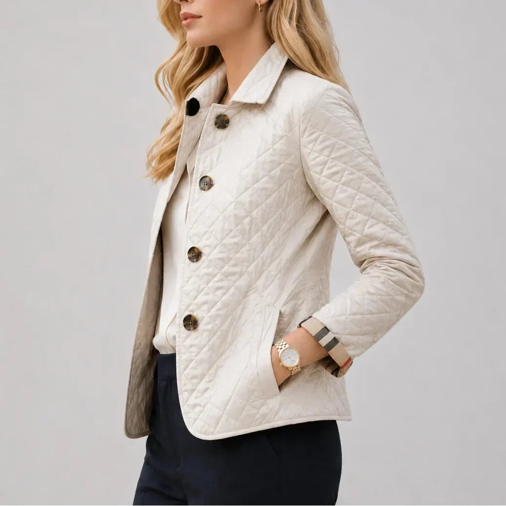 CAPPOTTO LEGGERO QUILTED DA DONNA CON BOTTONI