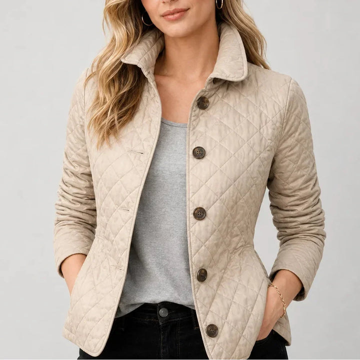 CAPPOTTO LEGGERO QUILTED DA DONNA CON BOTTONI
